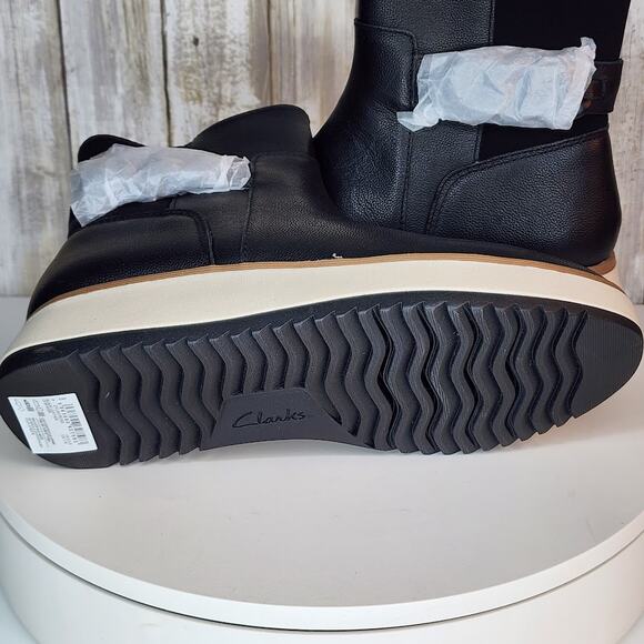 Clarks Women’s Zylah Rose Ankle Boots – Comfort Flatform Leather - Size 7 - Picture 8 of 10